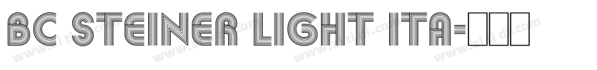 BC Steiner Light Ita字体转换
